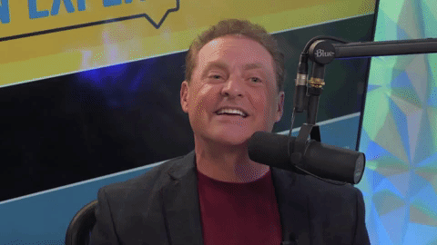 GIF image of Mike Koenigs and Eric Francom taken during the recording of Episode 113
