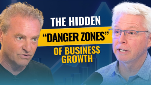 A photo of Mike Koenigs and Michael Walsh along with text reading "The Hidden Danger Zones of Business Growth."